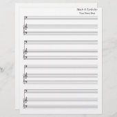 Blank Sheet Music Bass Clef (Vorne/Hinten)