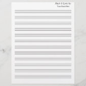 Blank Sheet Music Blank 12 Staves no clefs (Vorderseite)
