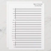 Blank Sheet Music Brass Band (Vorne/Hinten)