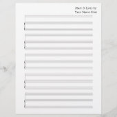 Blank Sheet Music for Piano and Voice (Vorderseite)