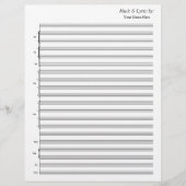 Blank Sheet Music Jazz Band (Vorderseite)