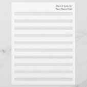 Blank Sheet Music Staves no Clefs (Vorderseite)