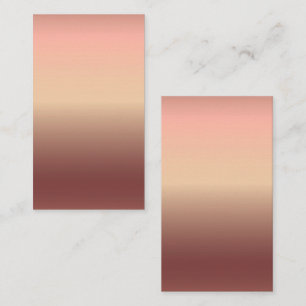Blank Shinny Rose Gold Gradient Business Card Visitenkarte