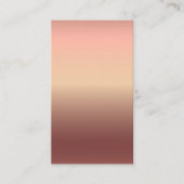 Blank Shinny Rose Gold Gradient Business Card Visitenkarte (Vorderseite)