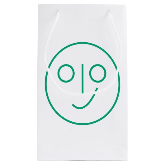 Blank Smile Face Geschenktasche Kleine Geschenktüte (Rückseite)