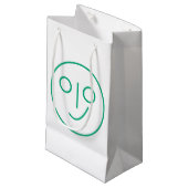 Blank Smile Face Geschenktasche Kleine Geschenktüte (Vorderseite Schrägansicht)