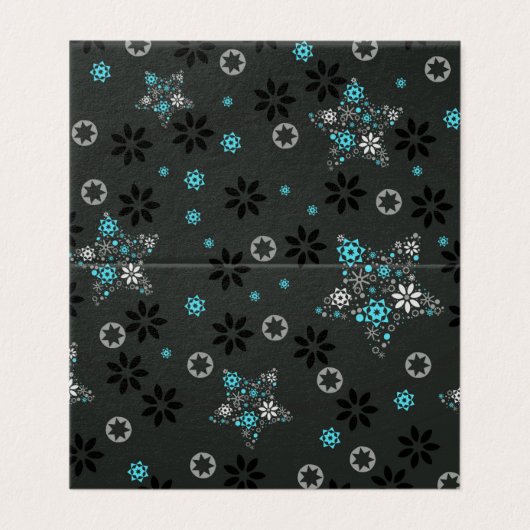 Blank Snowflake Design 25 Pack Weihnachtskarten (Außenseite Aufgefaltet)