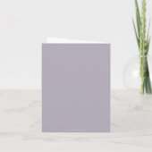 Blank Soft Lila Eleganter Script-Abschluss Dankeskarte (Rückseite)