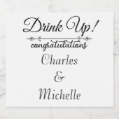 Blank Sparkling Wine Bottle Label Hochzeit Celebra Schaumweinetikett (Einzelnes Label)