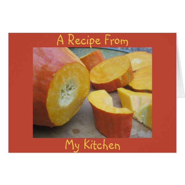 Blank Squash Rezeptkarte (Vorderseite (Horizontal))