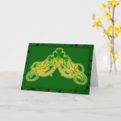 Blank St. Patrick's Day Card mit Kleeblatt in weiß Karte (Gelbe Blume)