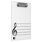 Blank Staff Tree Clef Musical Clipboard Klemmbrett (Rechts)