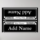 Blank Street Sign, Ausschneiden von Template Poster (Vorne)