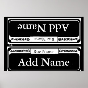 Blank Street Sign, Ausschneiden von Template Poster