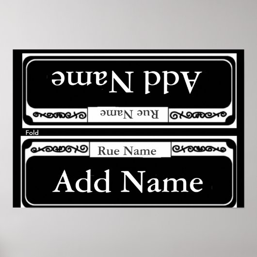 Blank Street Sign, Ausschneiden von Template Poster (Vorne)