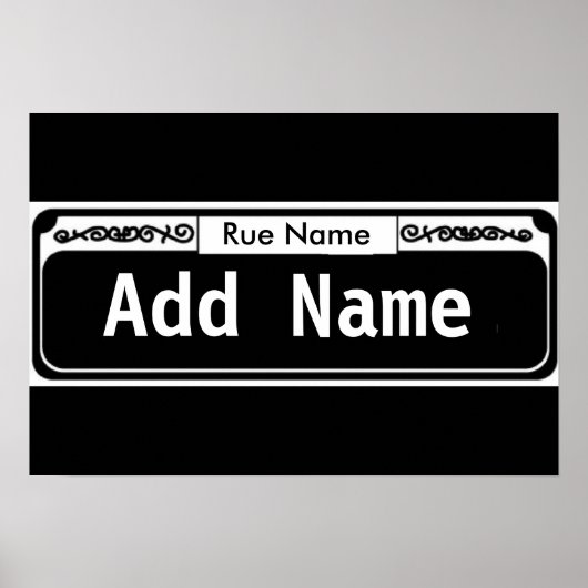 Blank Street Sign, Template French Quarter Poster (Vorne)
