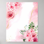 Blank stylish magenta rosa Rosa Hintergrund Poster (Vorne)