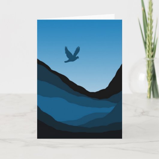 Blank Sympathy Card im Tal Karte (Vorderseite)