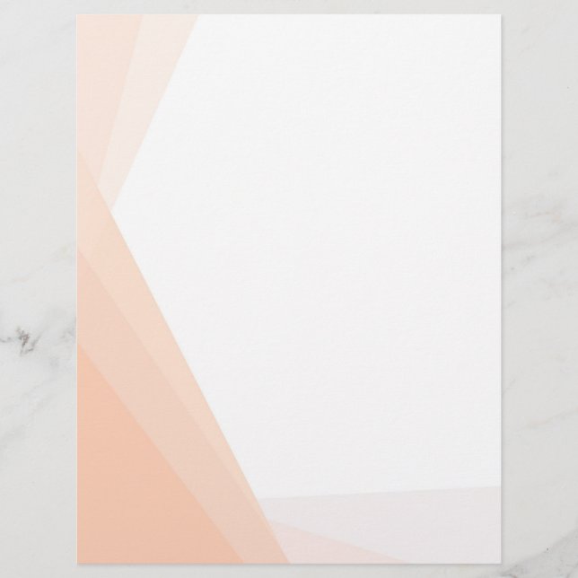 Blank Template Apricot Weißfarbenleder Elegant Briefbogen (Vorderseite)