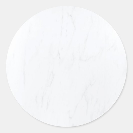 Blank-Template aus weißem Marmor Modernes Elegante Runder Aufkleber (Vorderseite)