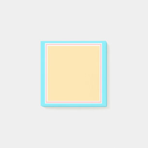 Blank Template Blue Pink Yellow White Elegant Post-it Klebezettel