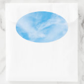 Blank Template Blue Sky Nature White Clouds Ovaler Aufkleber (Tasche)
