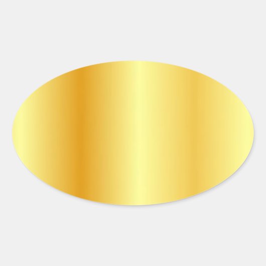 Blank Template Elegandern Modernes Gold Look Custo Ovaler Aufkleber (Vorderseite)