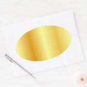 Blank Template Elegandern Modernes Gold Look Custo Ovaler Aufkleber (Umschlag)