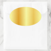 Blank Template Elegandern Modernes Gold Look Custo Ovaler Aufkleber (Tasche)