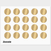 Blank Template Elegante Imitate Gold Metallic Look Runder Aufkleber (Blatt)