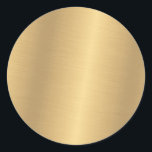 Blank Template Elegante Imitate Gold Metallic Look Runder Aufkleber<br><div class="desc">Blank Template Elegant Imitate Gold Metallic Look Classic Round Sticker.</div>