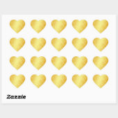 Blank Template Glamour Gold Look Hearts Herz-Aufkleber (Blatt)