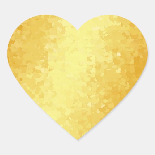 Blank Template Glamour Gold Look Hearts Herz-Aufkleber (Vorderseite)