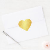 Blank Template Glamour Gold Look Hearts Herz-Aufkleber (Umschlag)