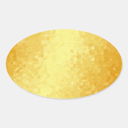 Blank Template Glamour Gold Look Hearts Ovaler Aufkleber (Vorderseite)