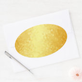 Blank Template Glamour Gold Look Hearts Ovaler Aufkleber (Umschlag)