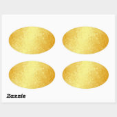 Blank Template Glamour Gold Look Hearts Ovaler Aufkleber (Blatt)