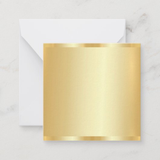 Blank Template Imitats Gold Moderne Elegant Trendy Mitteilungskarte (Vorderseite)