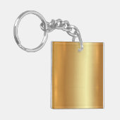 Blank Template Modernes Gold Square beidseitig Schlüsselanhänger (Vorderseite links)