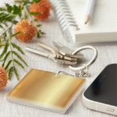 Blank Template Modernes Gold Square beidseitig Schlüsselanhänger (Vorderseite rechts)