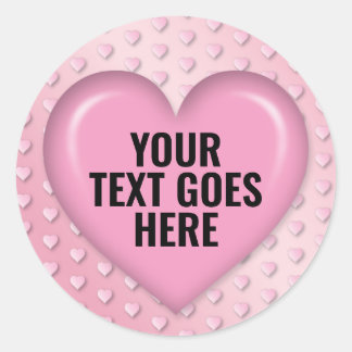 Blank Template Pink Heft Hinzufügen Sie Ihren Text Runder Aufkleber