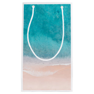 Blank Template Seaside Beach Blue Sea Sand Elegant Kleine Geschenktüte