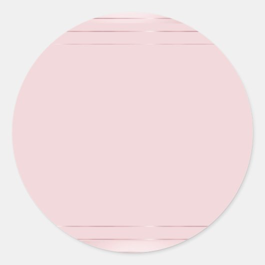 Blank Template Trendy Elegant Moderne Rose Gold Runder Aufkleber (Vorderseite)
