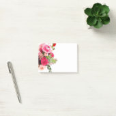 Blank-Template-Watercolor-Rose Blume Post-it Klebezettel (Büro)