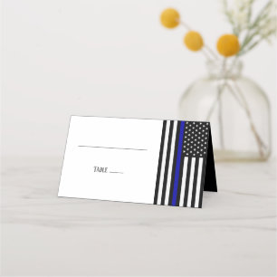 Blank Thin Blue Line Platzkarte