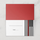 Blank Thin Red Line Platzkarte (Außenseite Aufgefaltet)