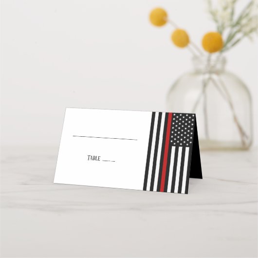 Blank Thin Red Line Platzkarte (Vorderseite)