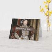 Blank "Thinking of You" Greeting Card - Henry VIII Karte (Gelbe Blume)