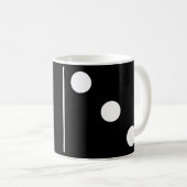 Blank Three Black Domino Tasse (VorderseiteRechts)