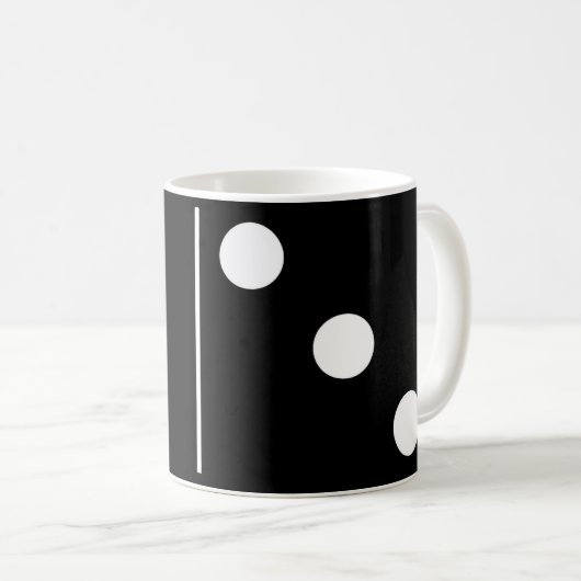 Blank Three Black Domino Tasse (VorderseiteRechts)
